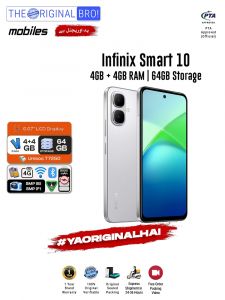 Infinix Smart 10 - 4GB RAM - 64GB Storage - Easy Monthly Installments - PTA Approved - 1 Year Official Warranty - The Original Bro Mobiles - TOB70